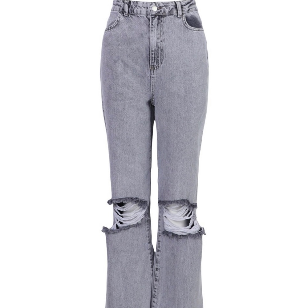 Tall Basic Stretch Rip Knee Flare Jean